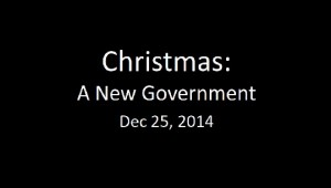 141225 - A New Government